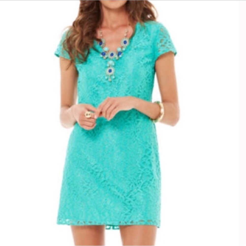 Lilly Pulitzer Erica Dress - Seafoam Green Lace Xs